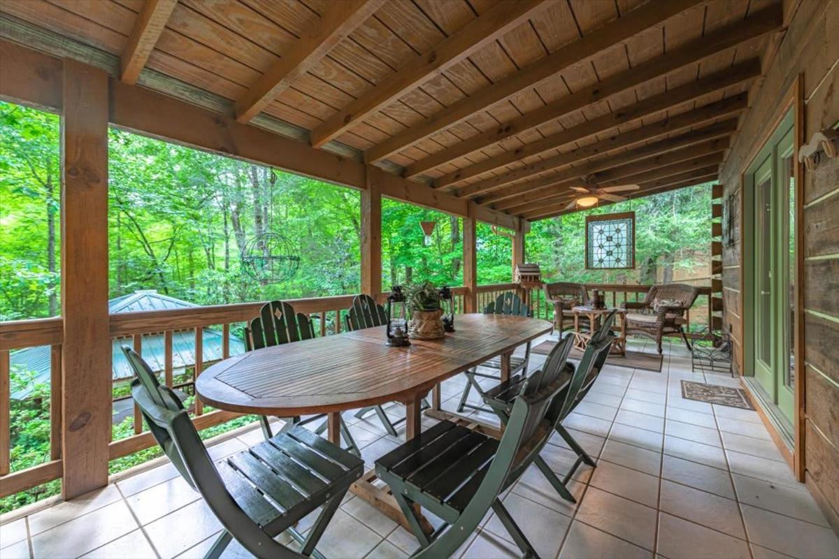 Waterfront Mountain Cabin With Hot Tub Villa Blue Ridge Buitenkant foto