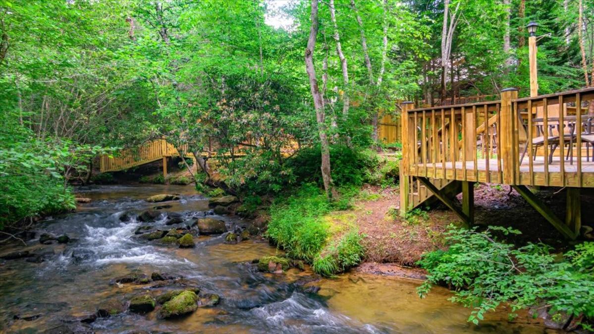 Waterfront Mountain Cabin With Hot Tub Villa Blue Ridge Buitenkant foto